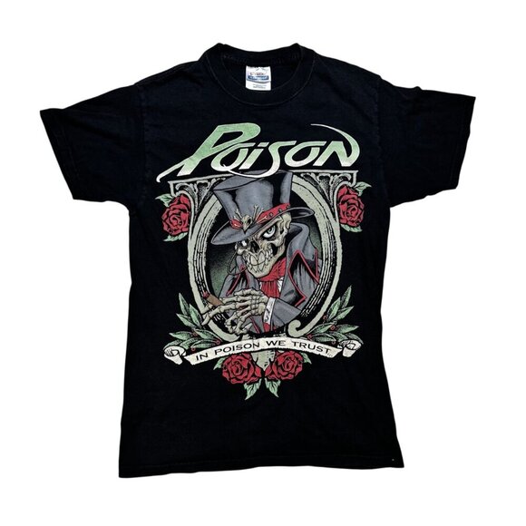 Poison 25th Anniversary Tour Concert T-shirt Black Small Adult - Picture 1 of 4